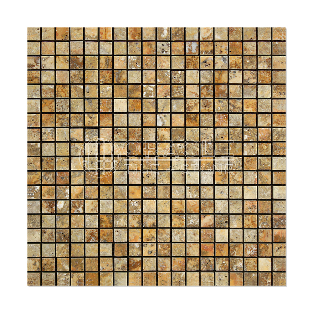 Scabos Travertine 5/8″ X 5/8″ Mosaic Tile