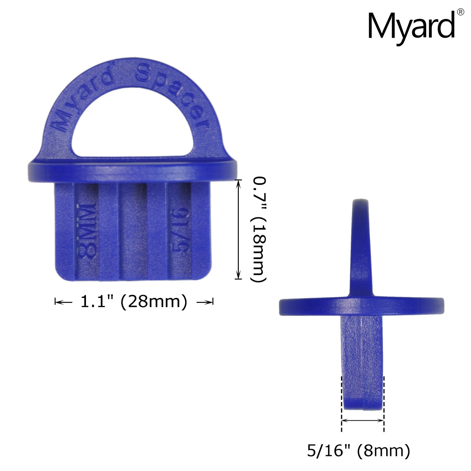 20 Packs 5/16 Inch Blue Deck Board Jig Spacer Rings for Decking Tool Easy Pull