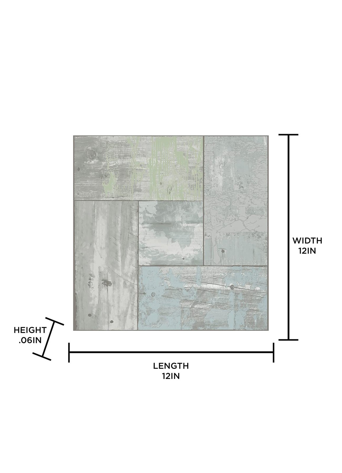 Boardwalk Grey Peel & Stick Floor Tile FP3290 Home Vinyl Decor DIY 1 PCS Fit