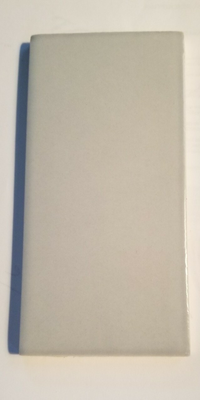 One 3″ x 6″ Glossy “Pale sky” Light Gray Backsplash Tile 1SIX1PSG36 Zanger