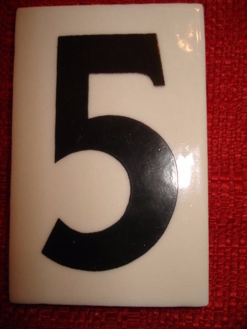 Ceramic Tile Curtis Development & MFG. CO. Address House Number 2 3/16″ x 3.5″