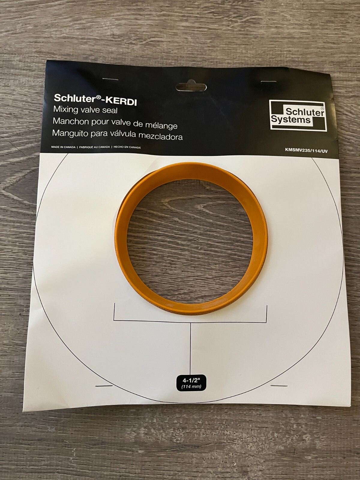 Schluter Kerdi Mixing Valve Seal 4-1/2″ KMSMV235/114/UV free shipping