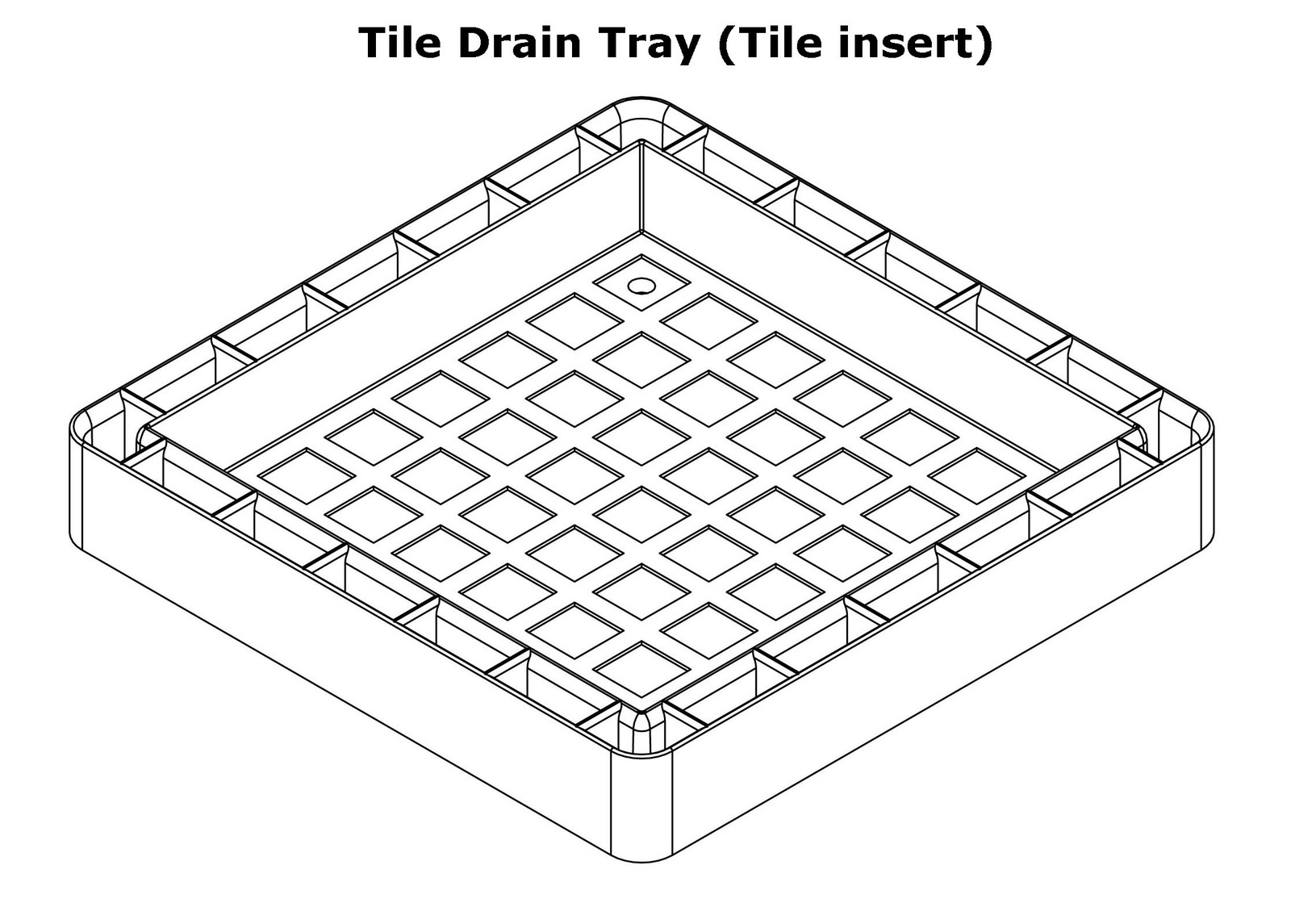 Tile Drain Insert 5 in Square Shower Drain Available In 4 Colors, Made in the US