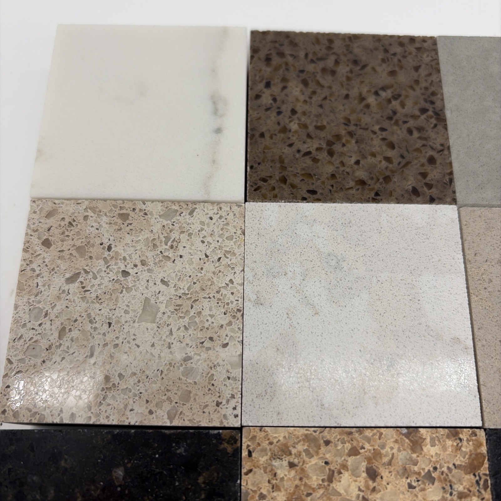 DuPont Zodiaq Quartz 12 Pc Swatches 2×2 Countertop Tile Sample Lot Corian Quartz
