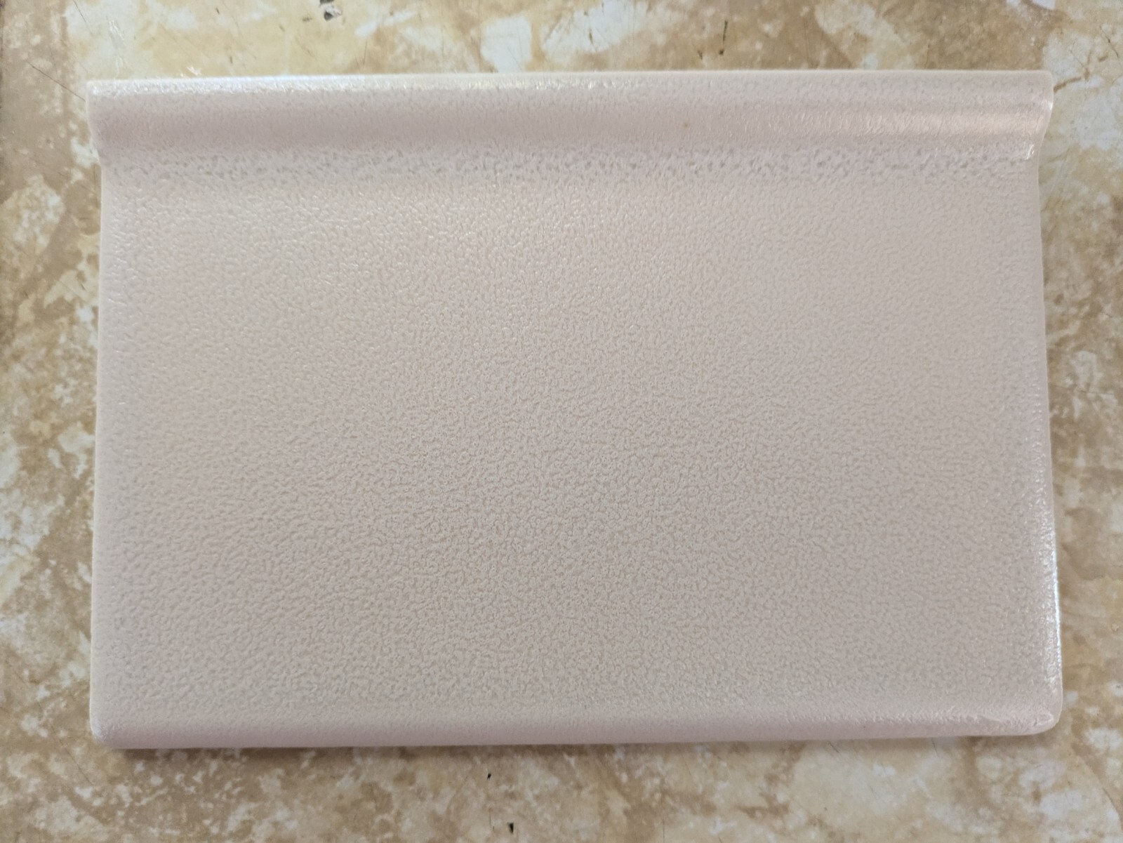 1 pc. Almond Base Cove Bullnose Ceramic Tile: 4-1/4″ X 6″ New Crystalline Olean