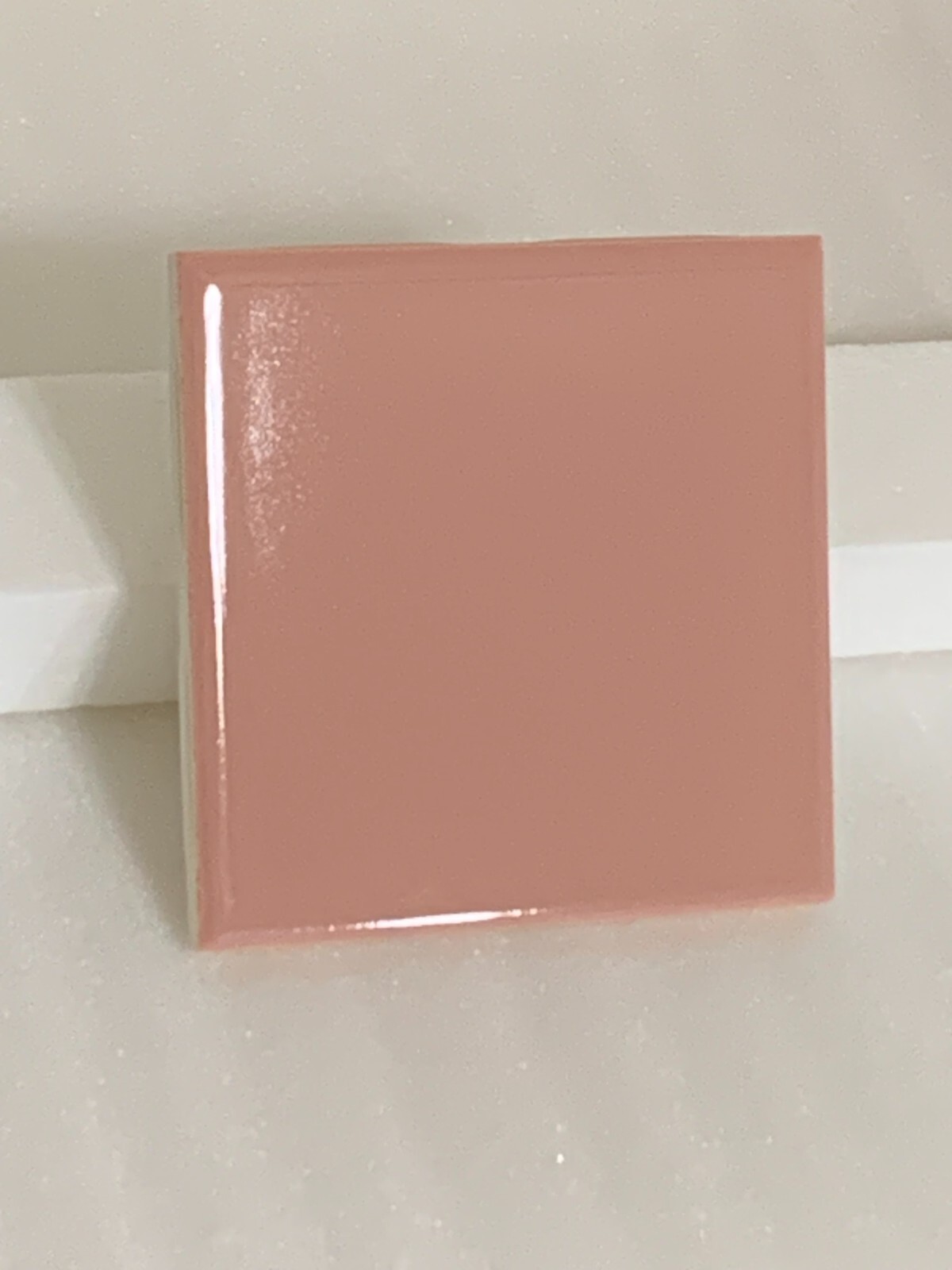 NEW VINTAGE FLORIDA CERAMIC 4 3/8″X 4 3/8″ BERMUDA CORAL STONE GLOSS