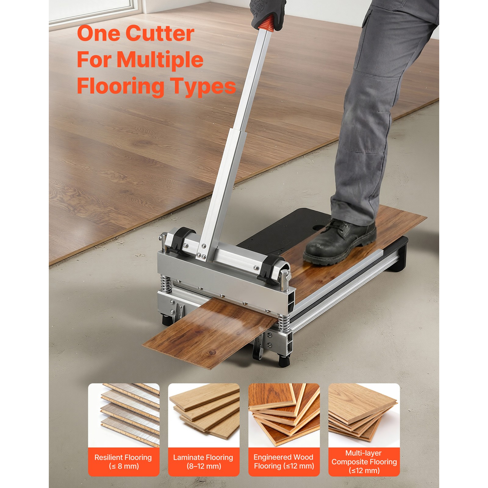 Uimoso 13″ Vinyl Floor Cutter for Laminate Flooring with Adjustable Angles
