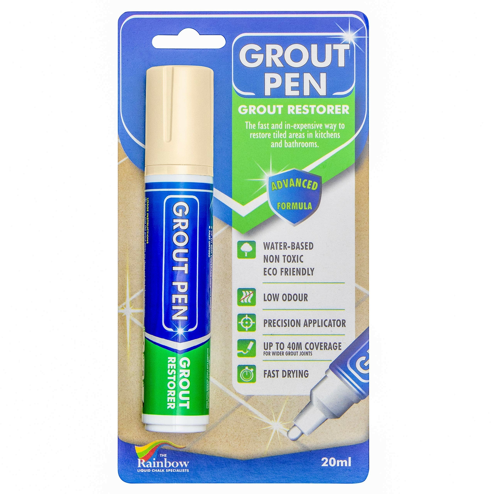 Grout Pen Yellow Cream Tile Paint Marker: Waterproof Tile Grout Pen – Wide Tip