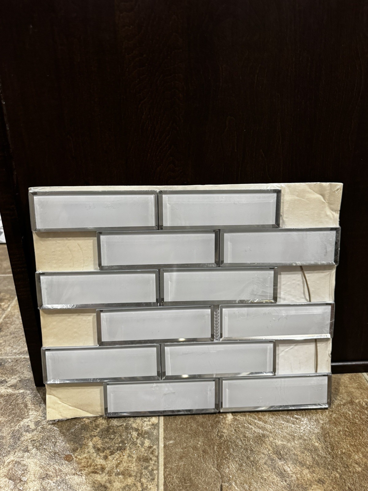Ice Bevel 12X12” lot of 14 sheets White-Cool Glass Subway Tile MSI International