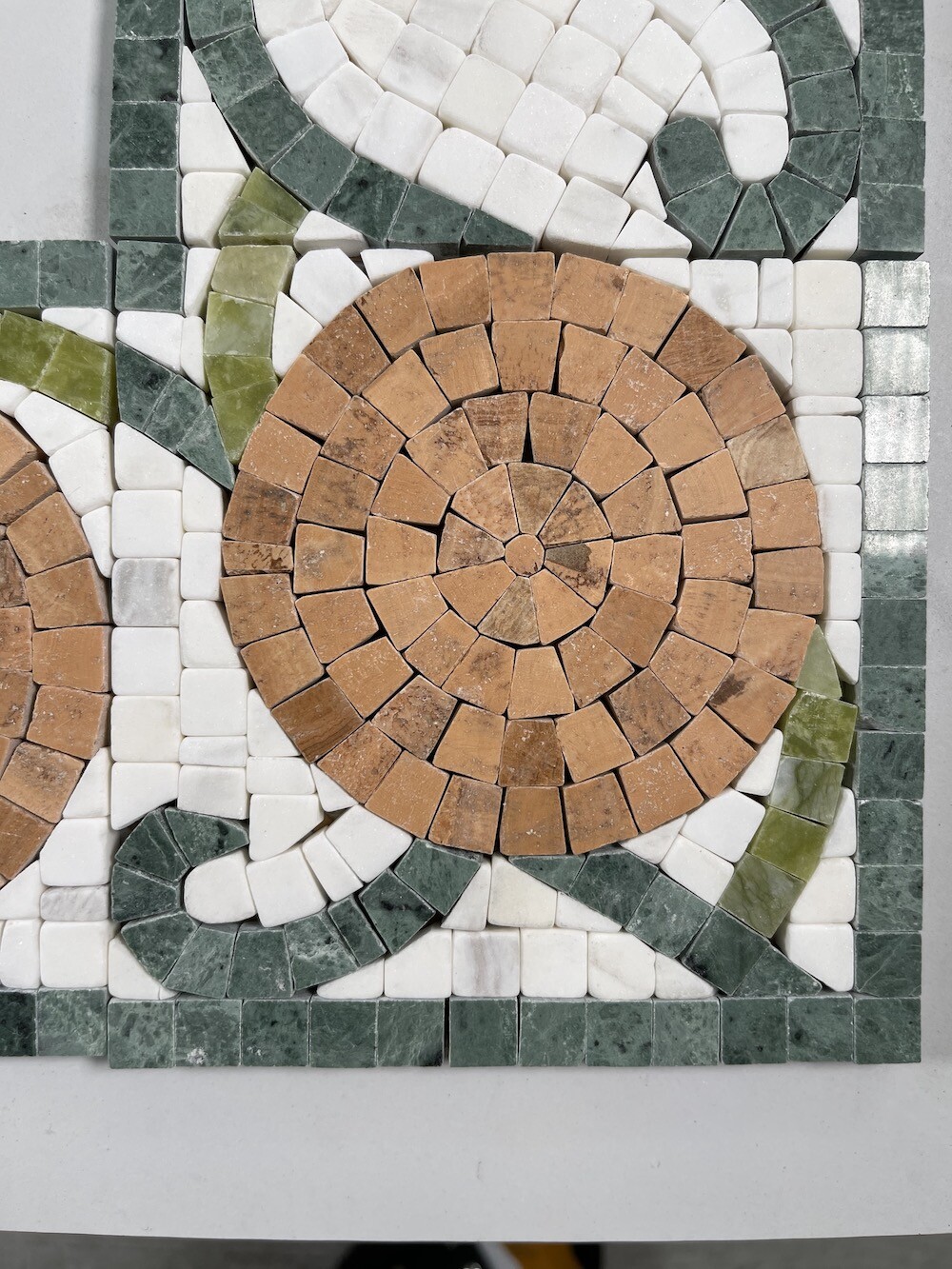 B0045CPT Marble Mosaic Border Decorative Tile Orange Yellow Wooden 4.7×4.7