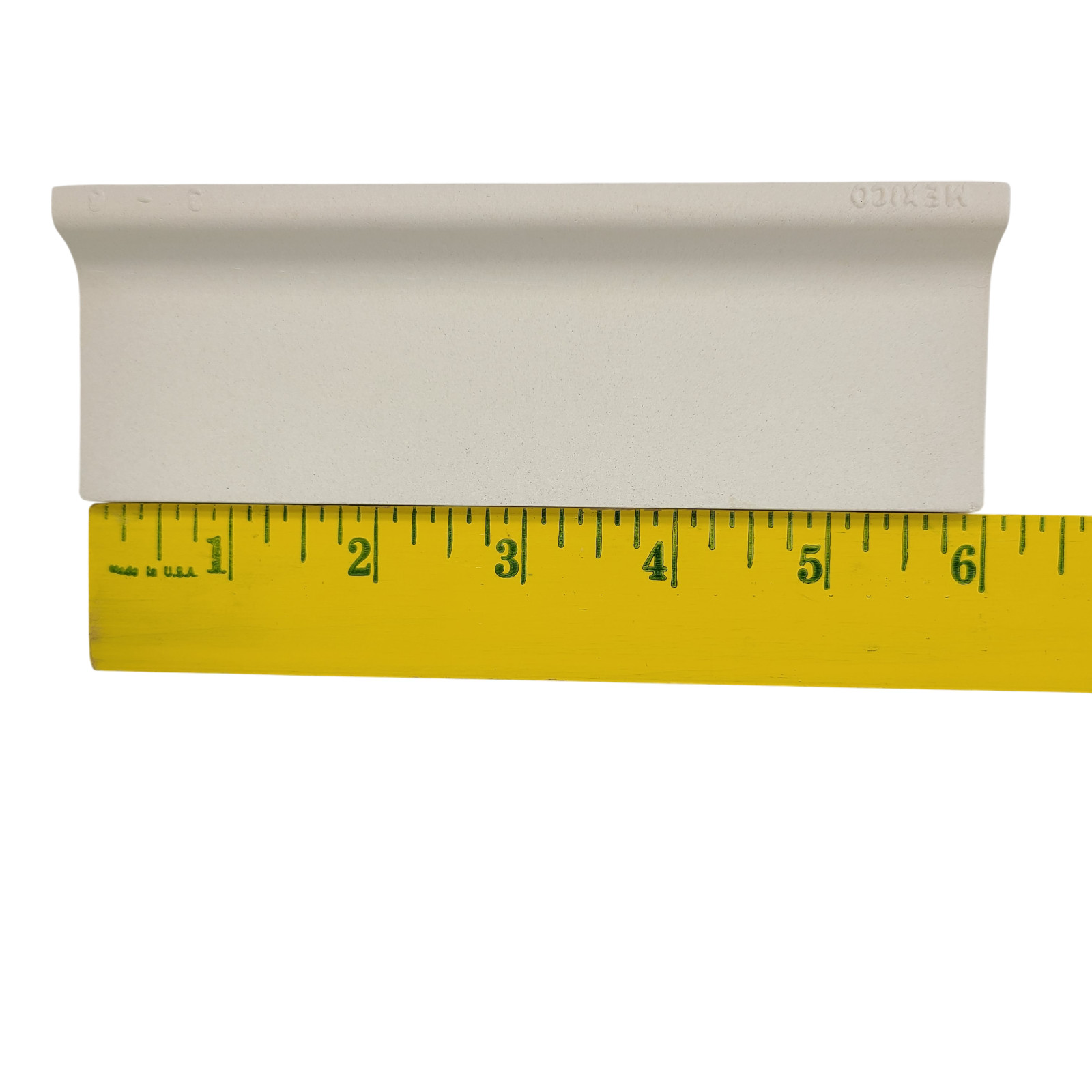 Beige Bone Almond Ceramic Tile Mud Cap 6 x 2 inch Subway Trim Classic Color 006