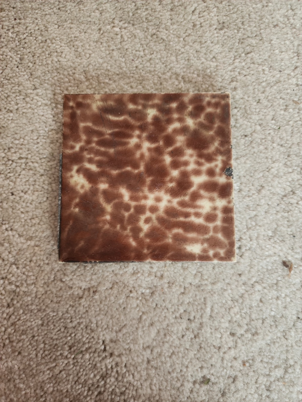 Vintage Brown and White Speckled Tile 4.25×4.25