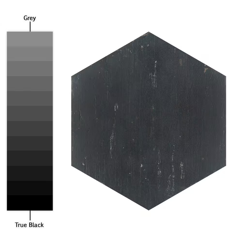 Retro Hex Nero 14-1/8 In. X 16-1/4 In. Porcelain Floor and Wall Tile (11.07 Sq.