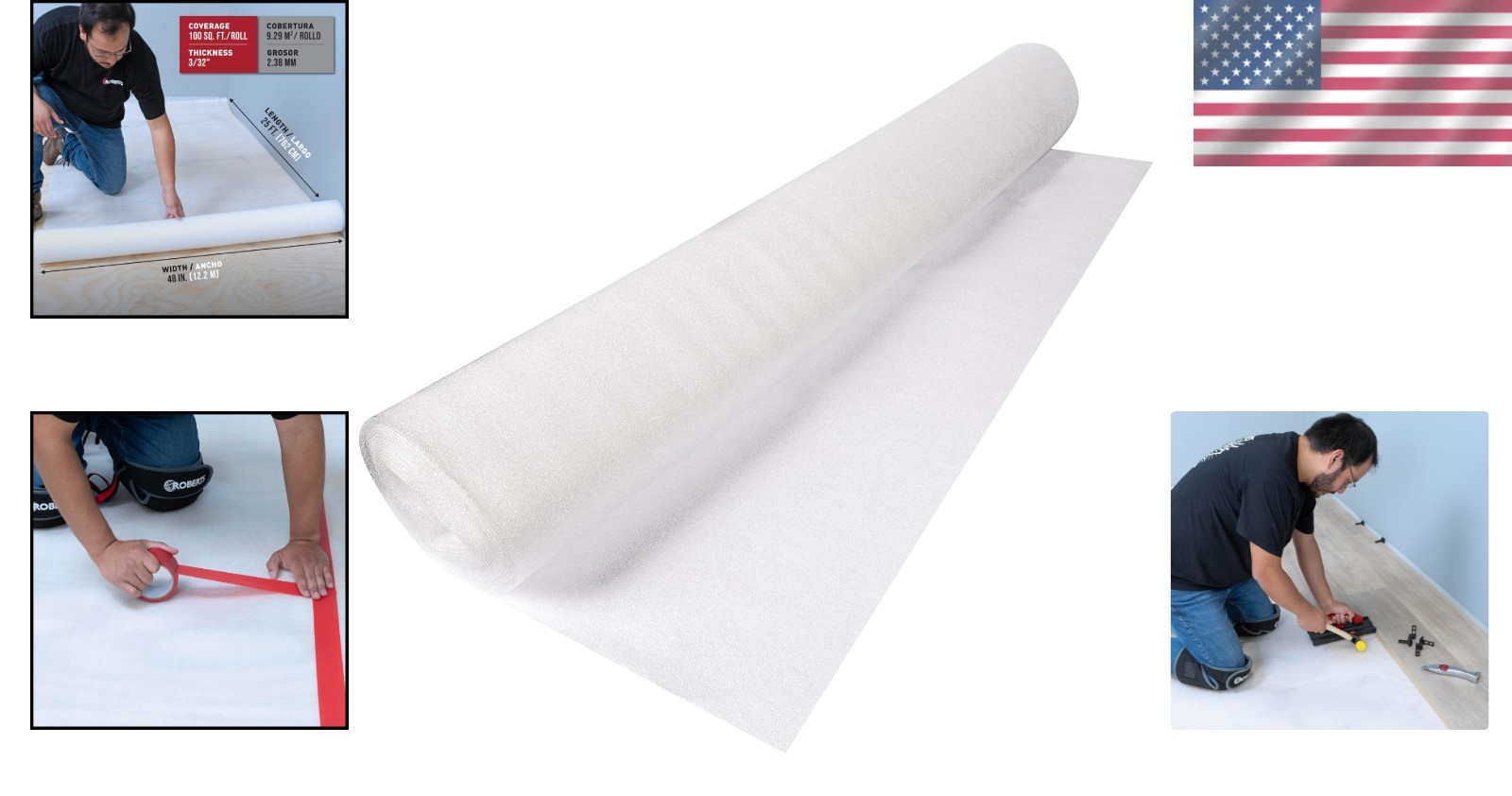 100 Sq. Ft. Serenity Foam Underlayment – Cushioned Support for Floors