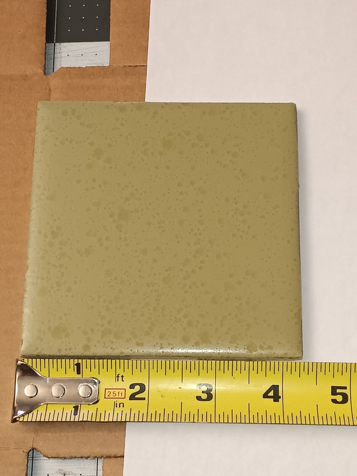 u CHOOSE! 12 pcs. FORUM Ceramic Tile Vintage MCM Mottled AVACADO Field Bullnose