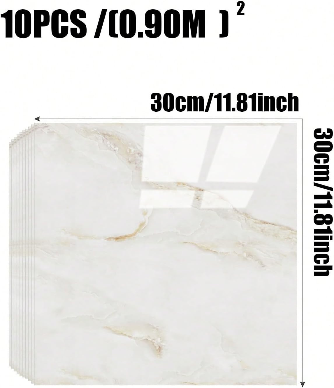 Versatile 10-Pack Peel and Stick Marble Panels – Lightweight and Easy to Install