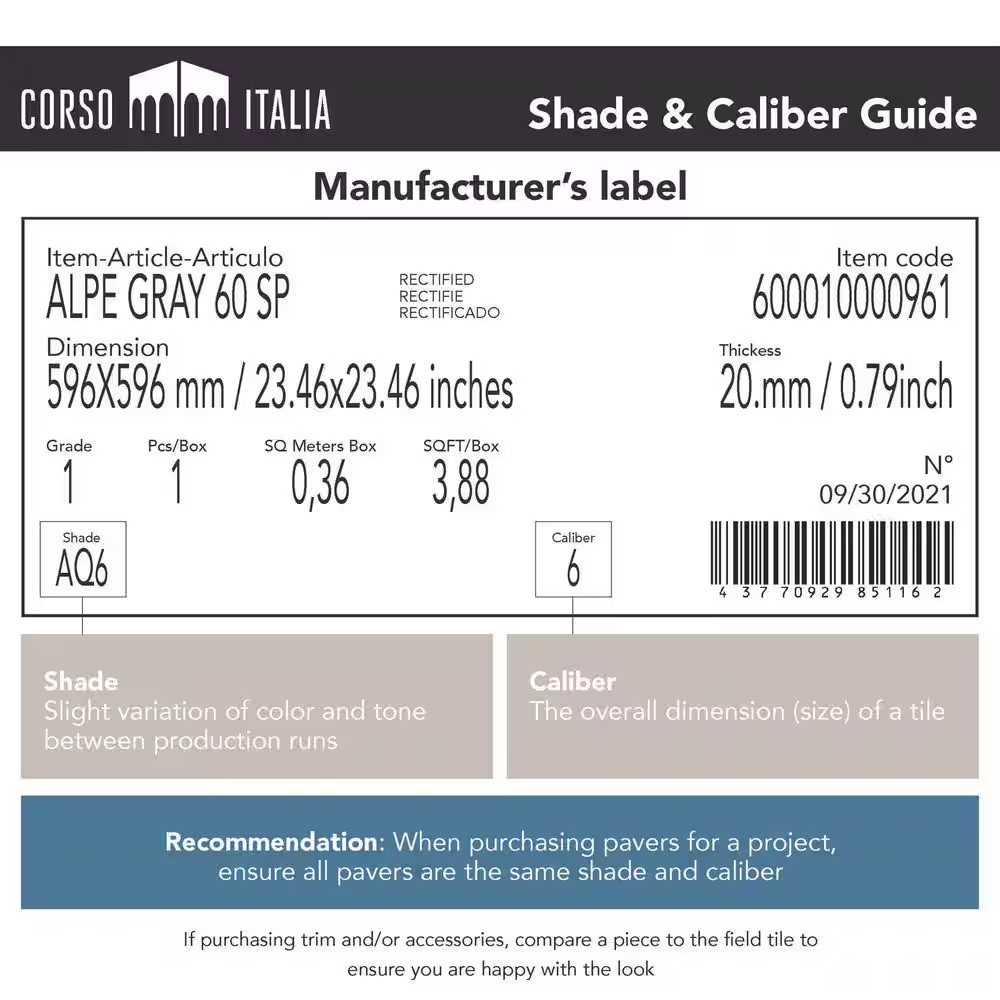 Bluestone Natural Cleft 24 In. X 24 In. X 0.75 In. Stone Look Porcelain Paver