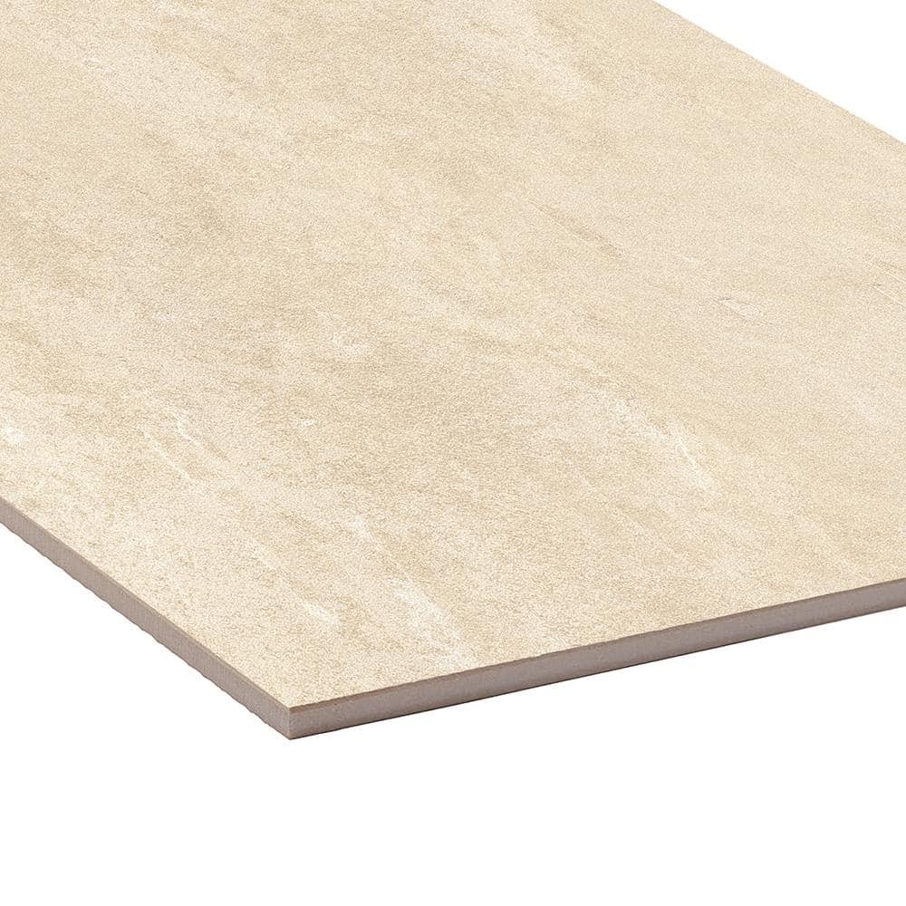 24×24 in Slate White Stone Look Porcelain Pavers, 0.75 in Thick, Case of 2