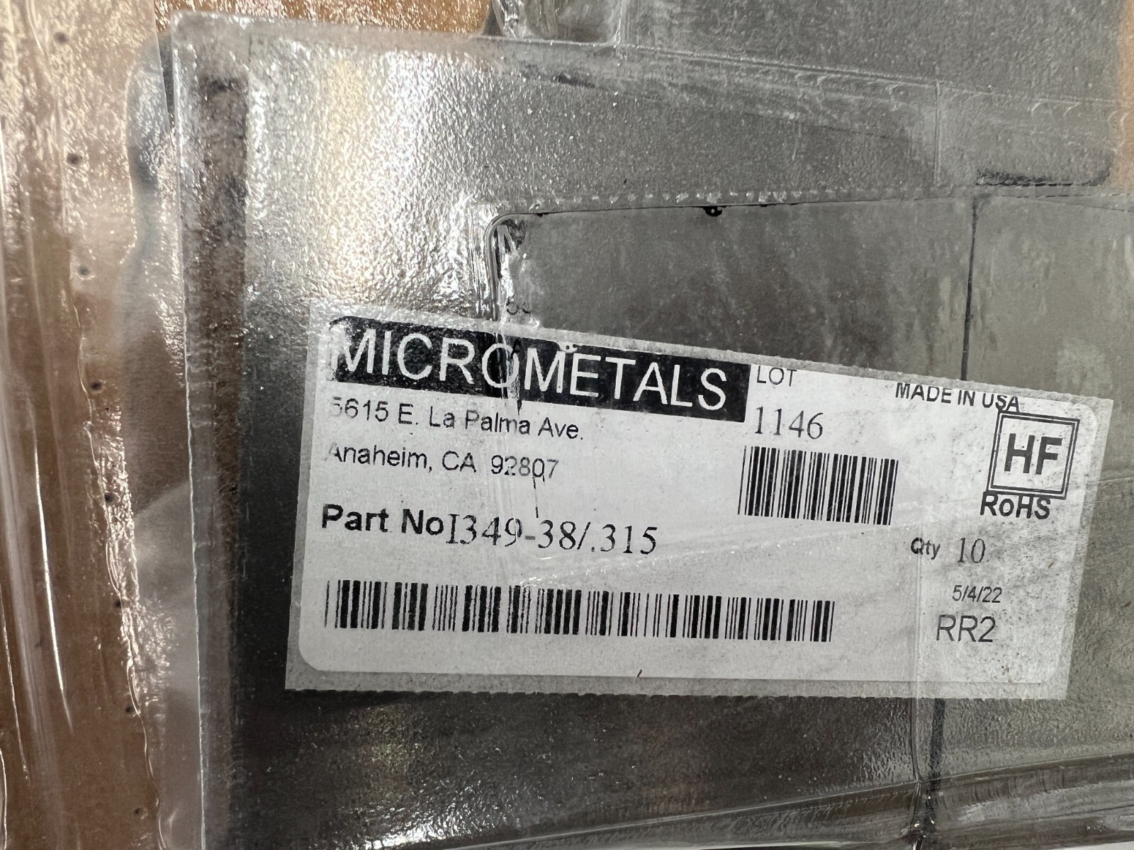 (QTY 10) MICROMETALS I349-38/.315 ZPFLOORSHLD Floor Shield Tile 3.5X3.5″