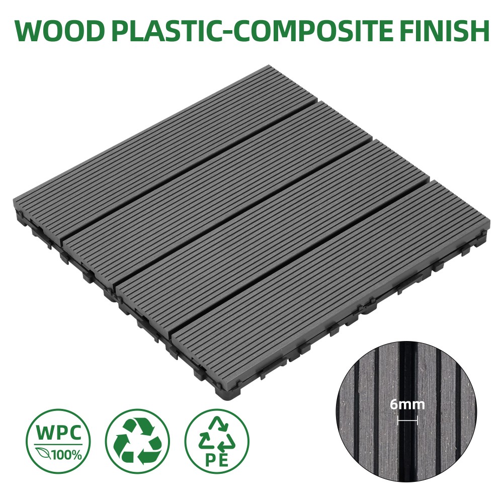 Waterproof Outdoor Indoor Flooring for Patio Backyard DIY Interlocking Deck Tile