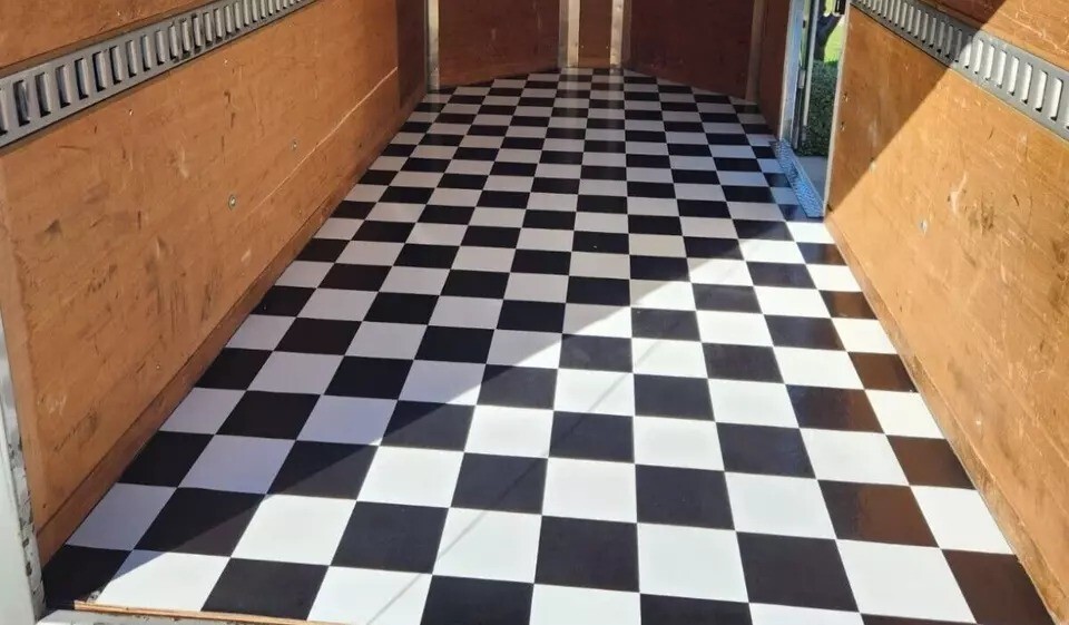 Black and White Vinyl Peel and Stick Tile Square 20 PK Luxury Flooring 12 X 12