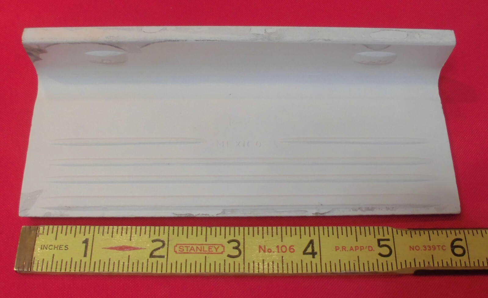 1 pc. Daltile: Light & Darker Grays: V-Cap Ceramic Trim Tile: Countertop-Edging