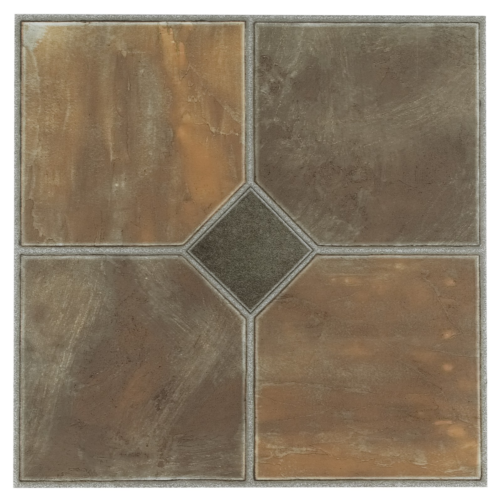 Sterling Rustic Slate 12×12 Self Adhesive Vinyl Floor Tile – 45 Tiles/45 sq. Ft