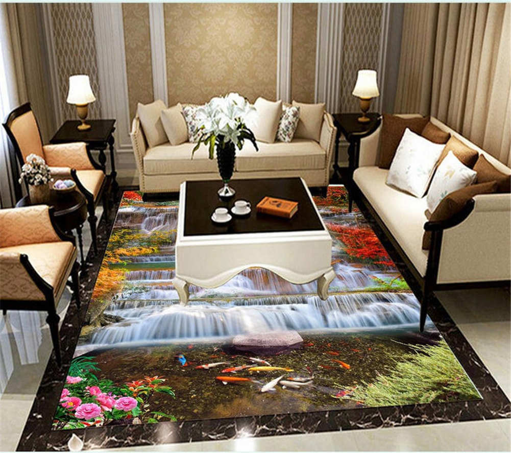 Falls In Autumn 3D Floor Mural Photo Flooring Wallpaper Home Print Decoration