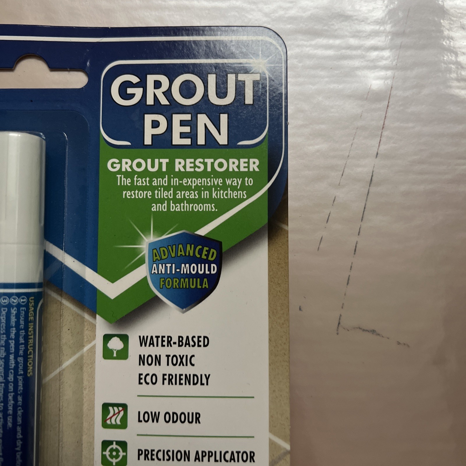 RAINBOW GROUT RESTORER PEN 7ml 5mm White New Sealed