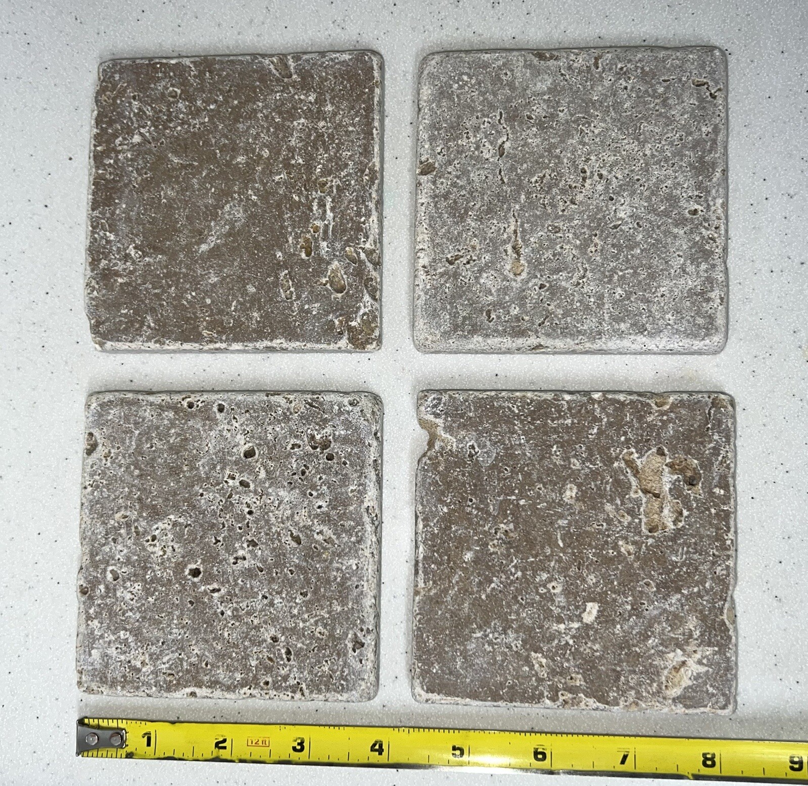 4×4 Box Of Tumbled Marble Wall and Floor Tile (1 SF) Brown/tan MR22C