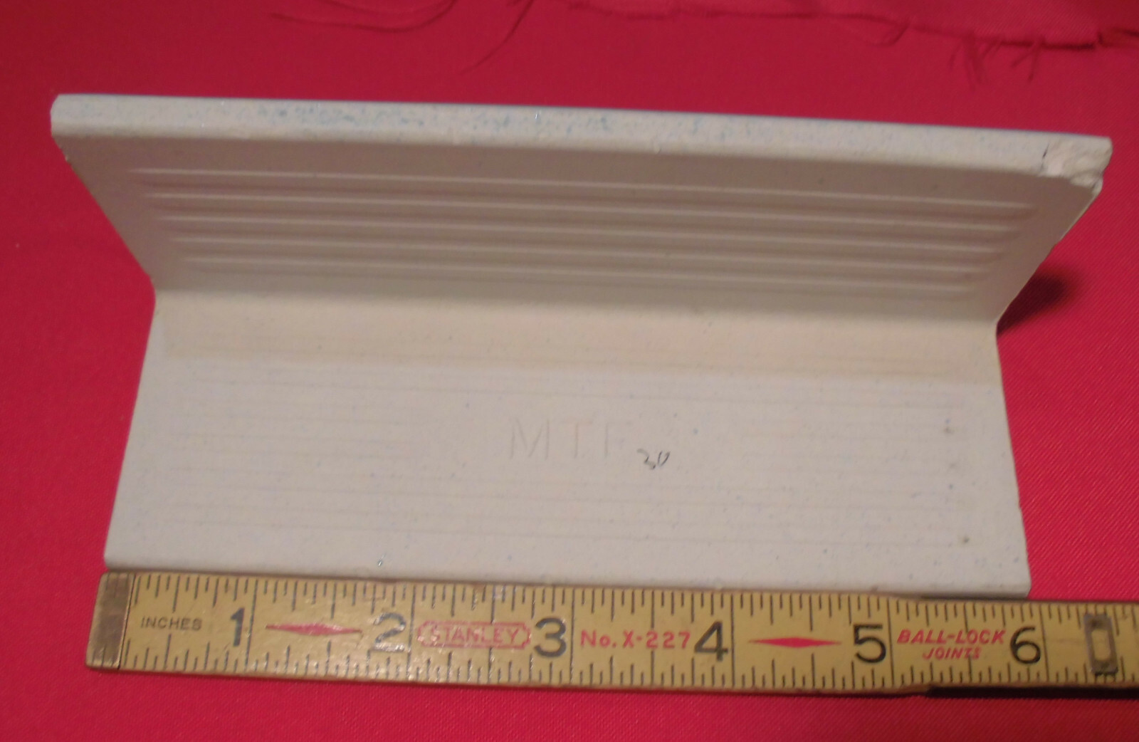 1 pc. *Bright Dark Wedgewood* V Cap Ceramic Trim Tile; Counter Top Edging; Blue
