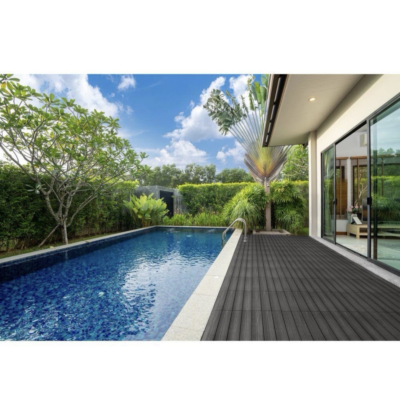 Design House Straight Edge Deck Trim 3×12 Modern Ebony 4-Pack