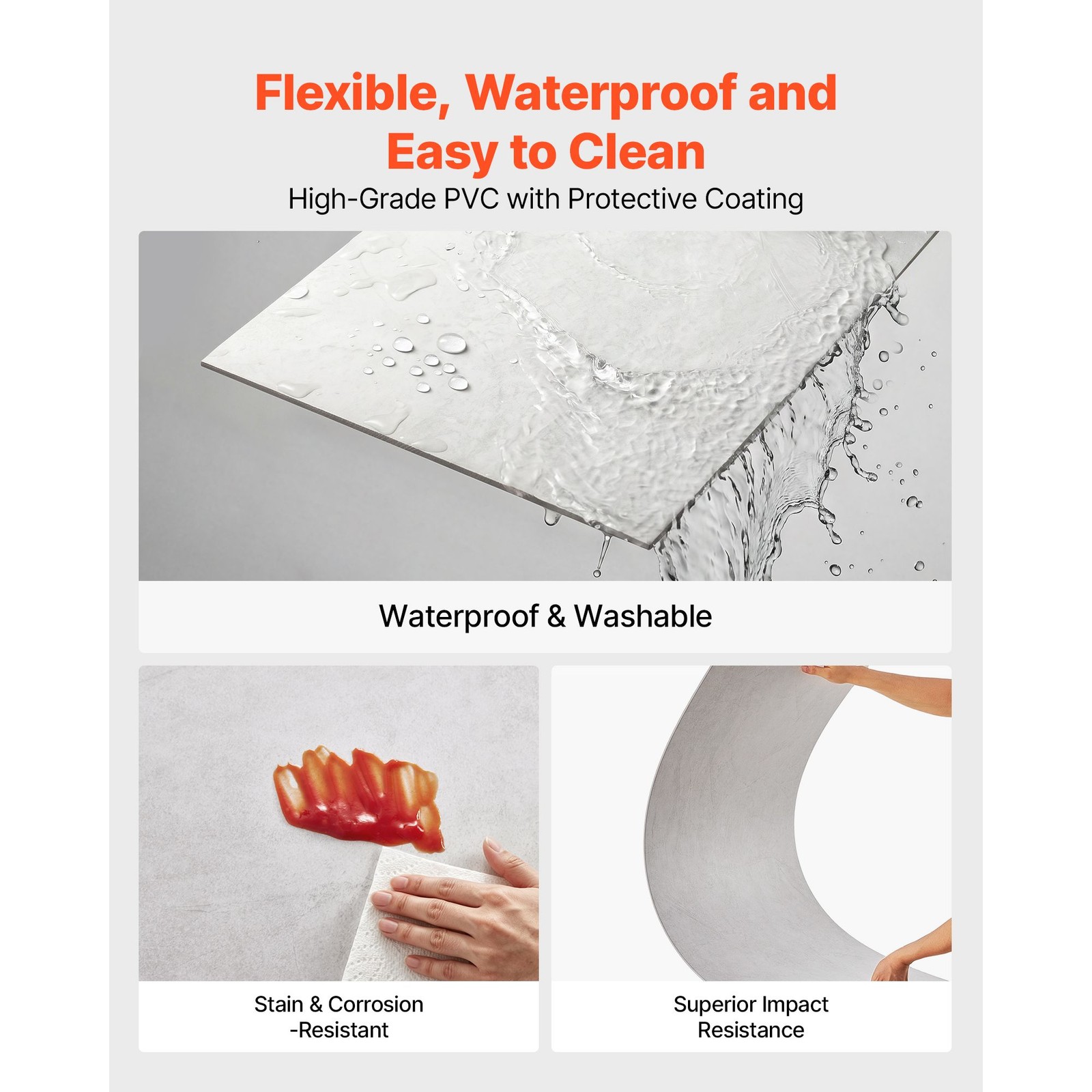 24 x 48 in PVC Ceiling Tiles 10 – Pack Drop Ceiling Panels White Marble, PVC
