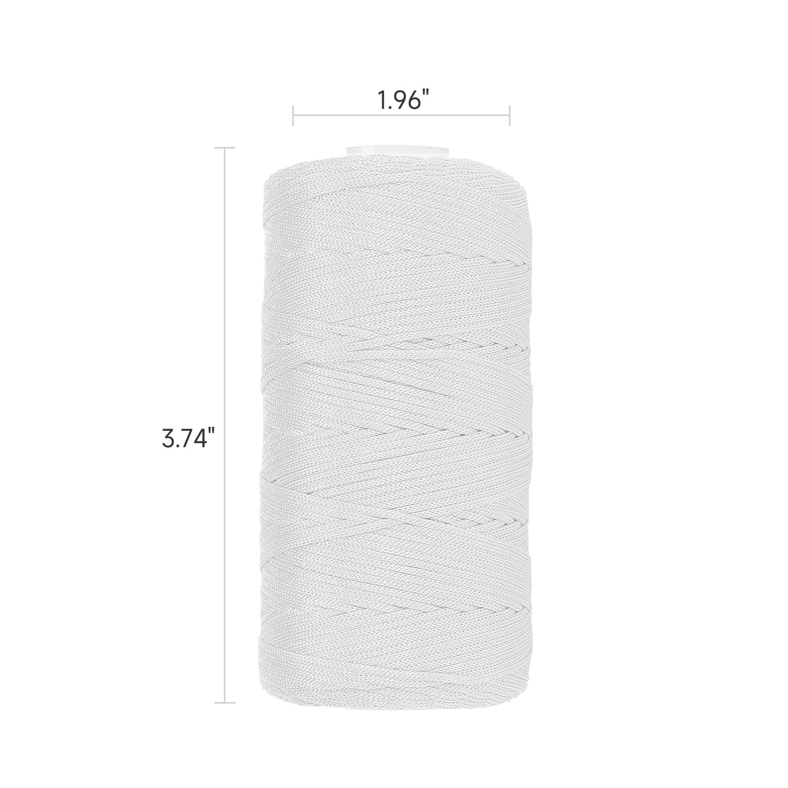 White Mason Line String 600 Feet #18 Braided Nylon Twine String for Masonry J…