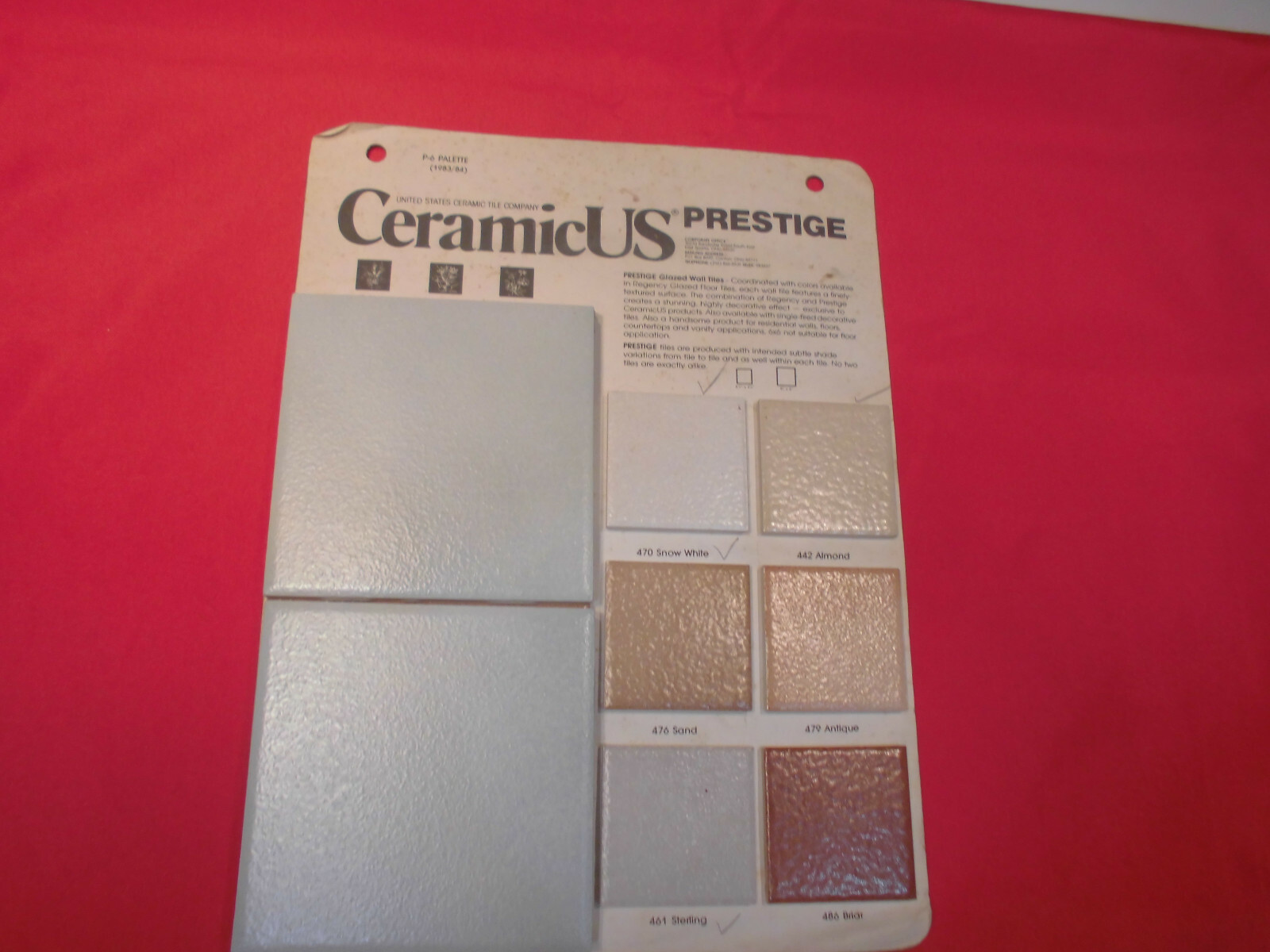 5 pcs. *Gray-Blue* Ceramic Tiles 4-1/4″ Crystal Glazed – Prestige, New Stock
