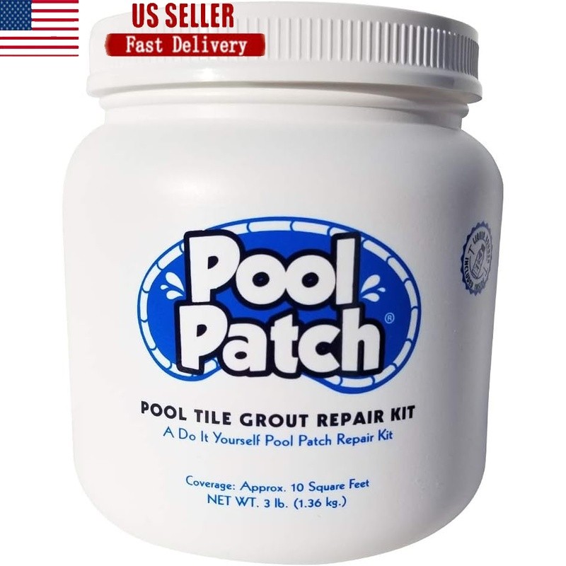Gray Pool Tile Grout Repair Kit Fast Setting Waterproof Easy Mix Durable New