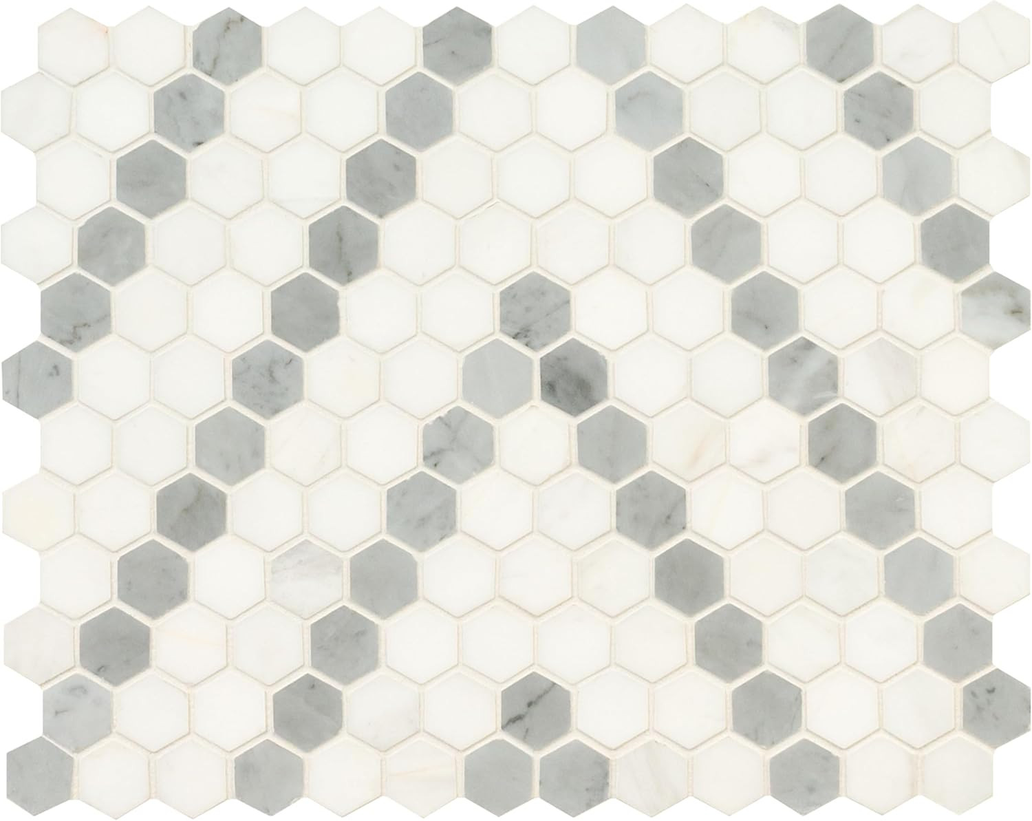 Polished Bianco Dolomite Hexagon Marble Tile 11×14 for Kitchen & Bath