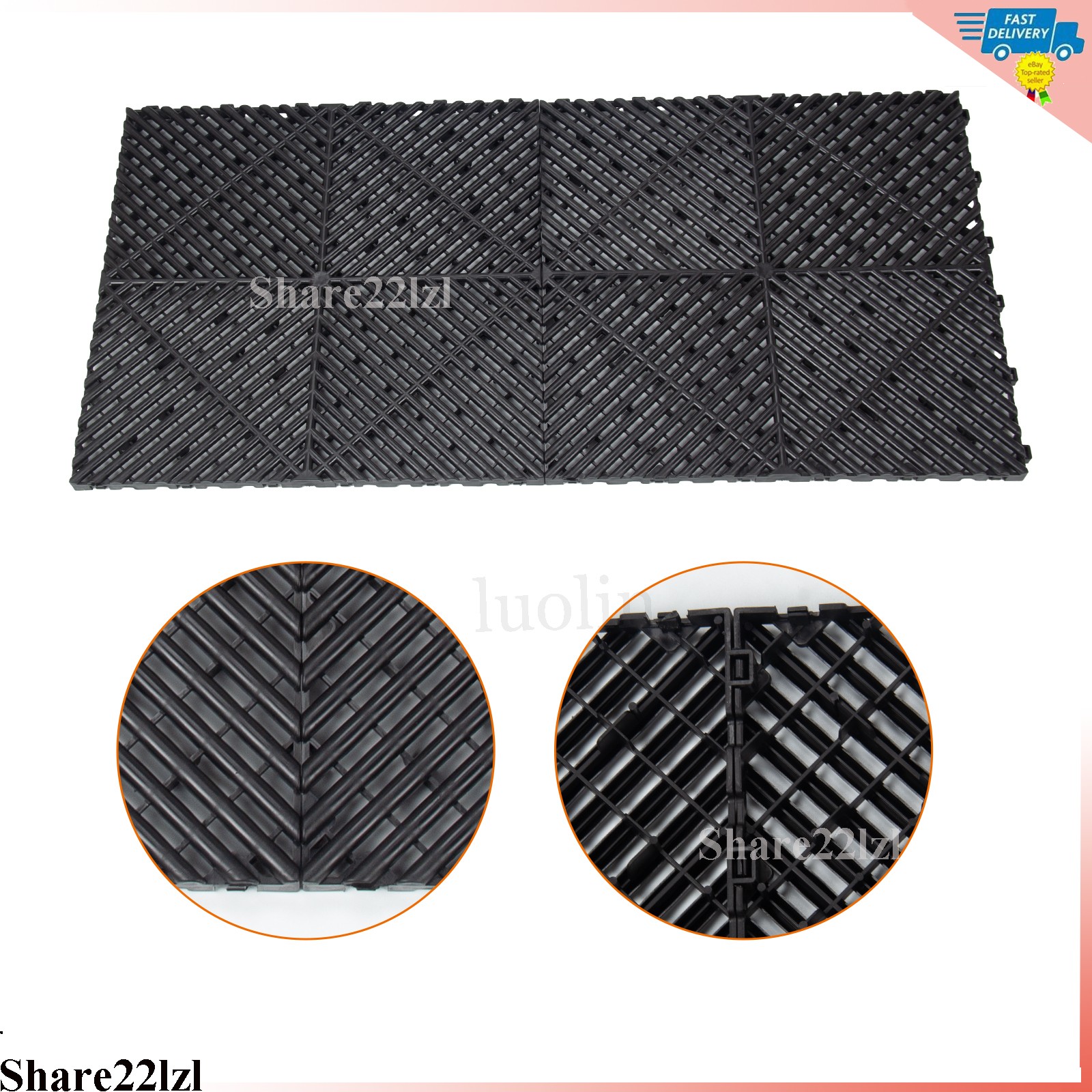 Garage Floor Tiles Interlocking Flooring Tiles 15.75×15.75”/ 40 x 40 cm 25Packs