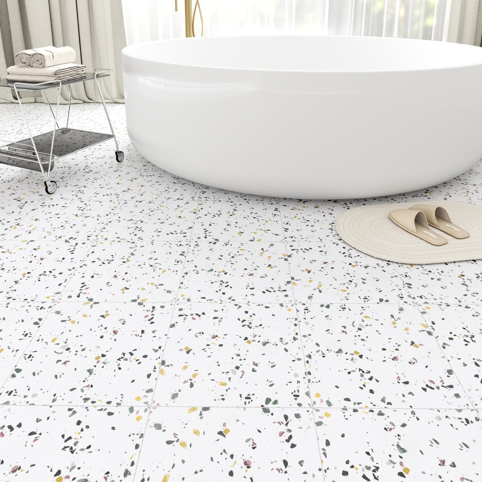 20-Pack 20 Sq.Ft Peel and Stick Floor Tiles Vinyl Matte Pattern Flooring, 12”…