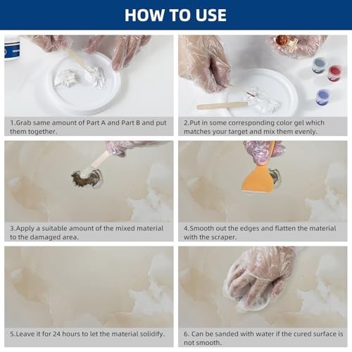 Tile & Granite Repair Kit – Fix Chips, Dents, Cracks & Scratches on Marble, Quar