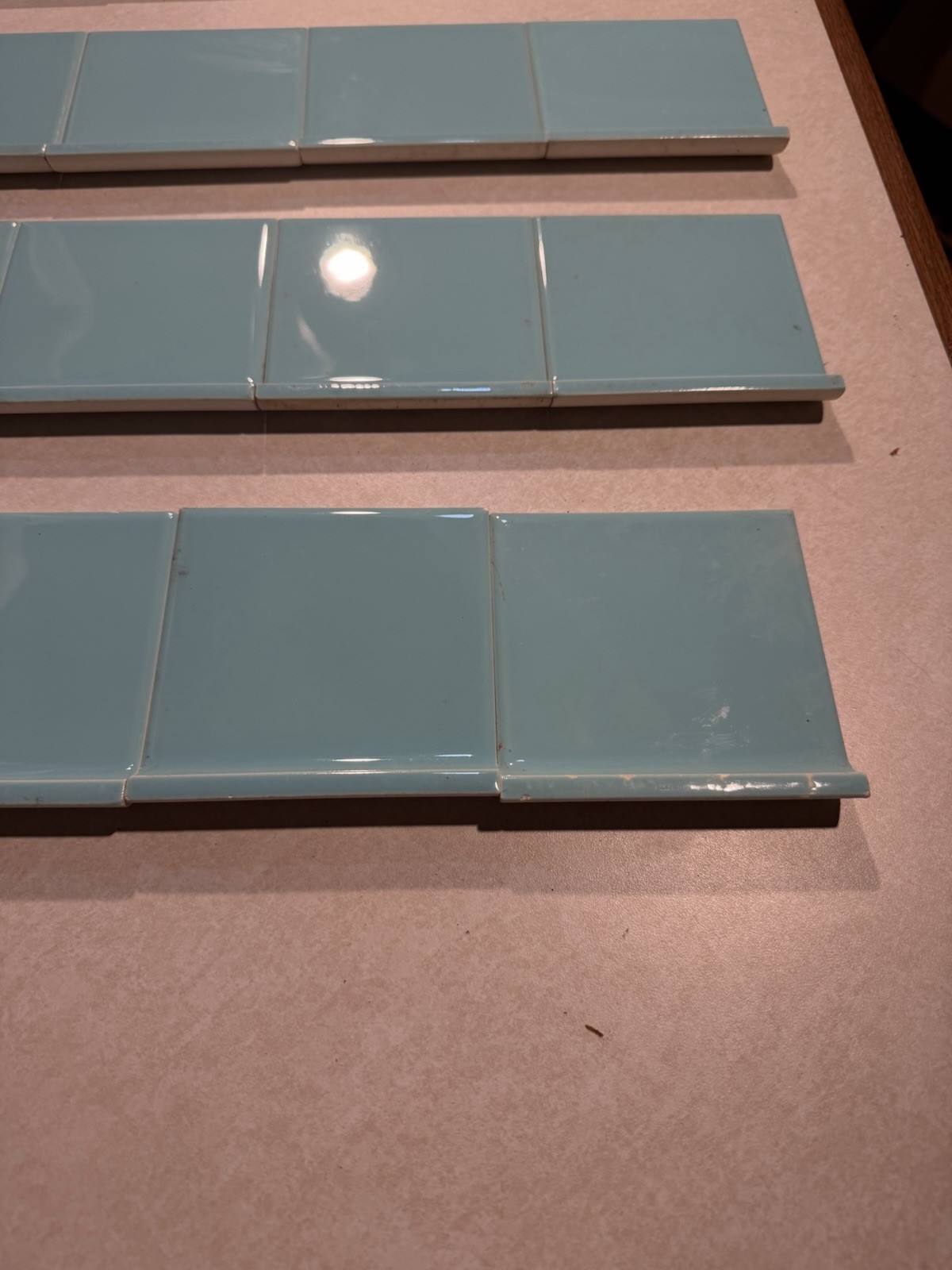 30 Vintage Pomona Ceramic Blue Base Tiles Bathroom Kitchen Mid Century Modern