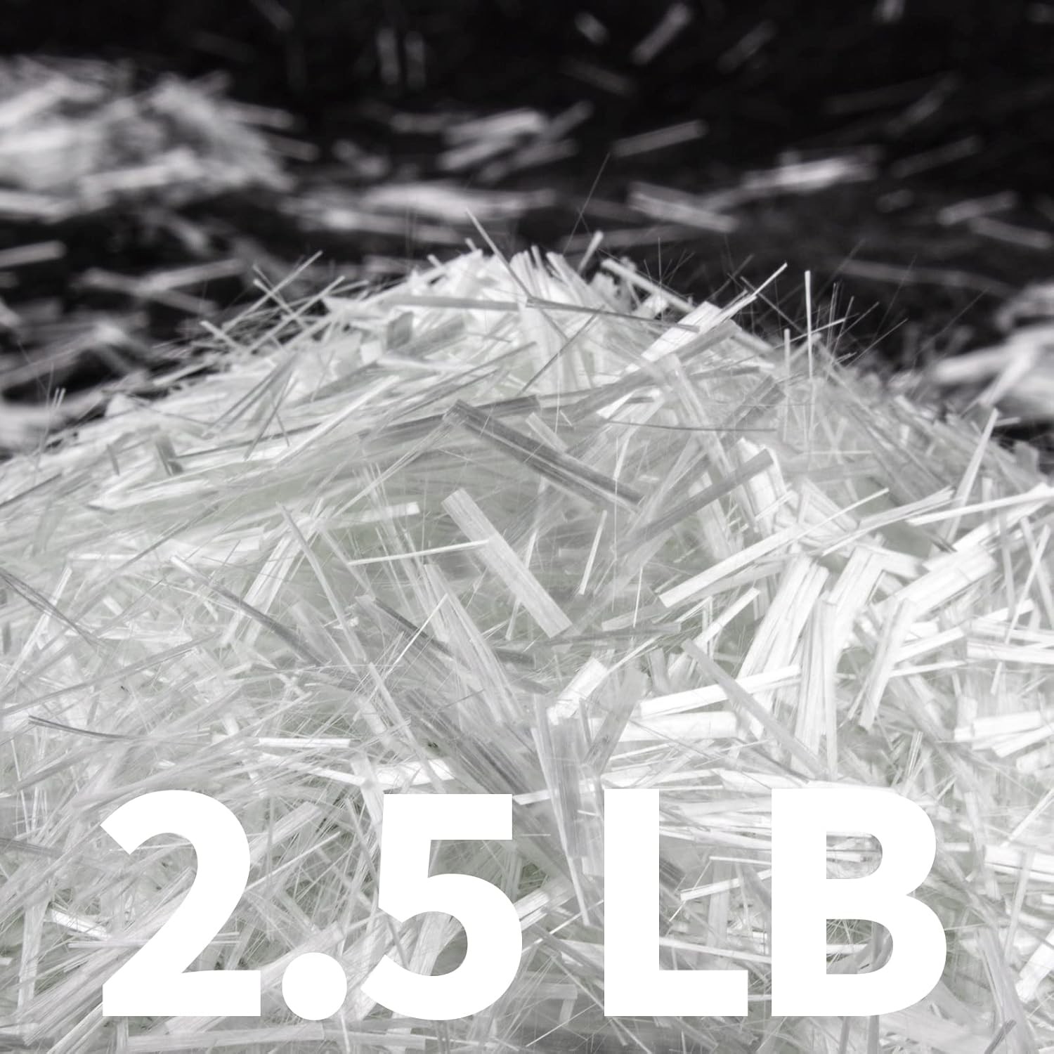 Fiberglass for Concrete, 3/4″ Length,2.5 Lb, AR-Glass Chopped 2.5LB, white