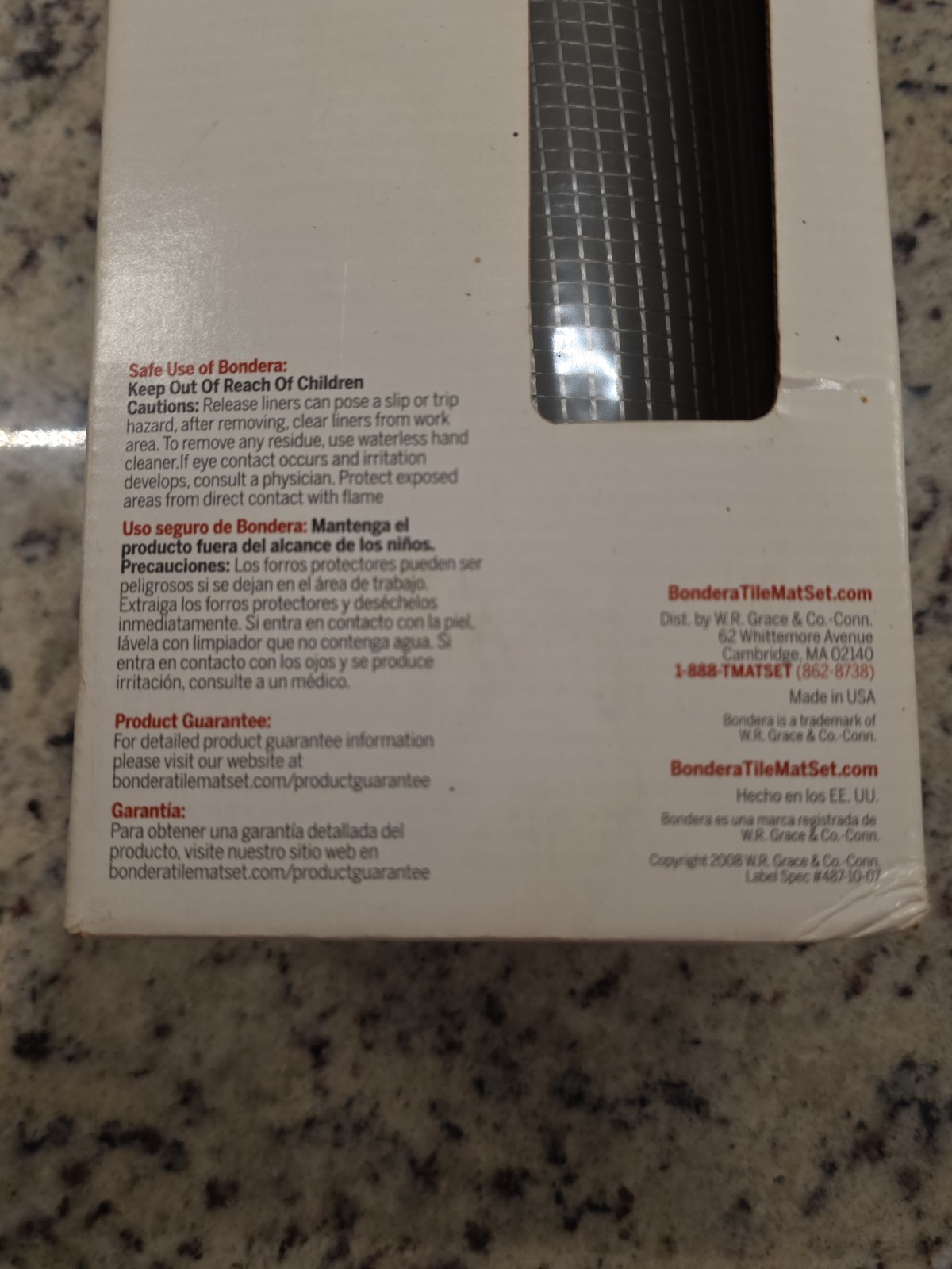 Grace Bondera Adhesive Tile MatSet 16” x 7.5’’ NEW ( 10sqft) Countertop