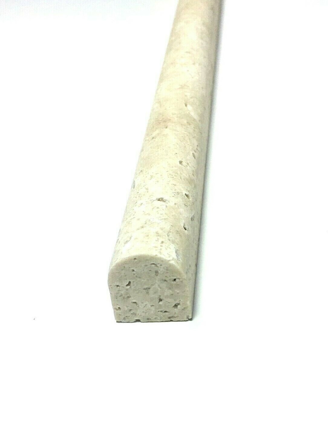 3/4″ X 12″ Ivory Light Travertine Chair Rail Pencil Molding Trim Wall Tile