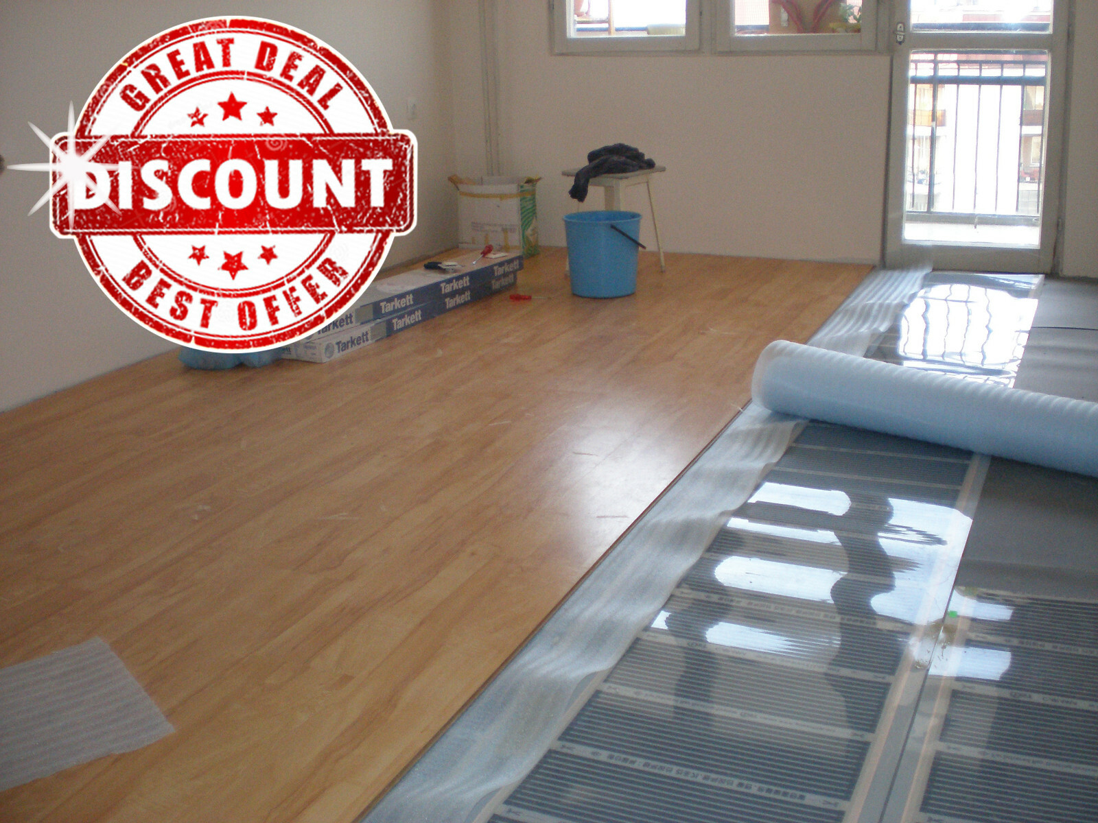 Warm Laminate Under Floor Heating System 130-141sq.ft (12-13 sq m) 230V SMART