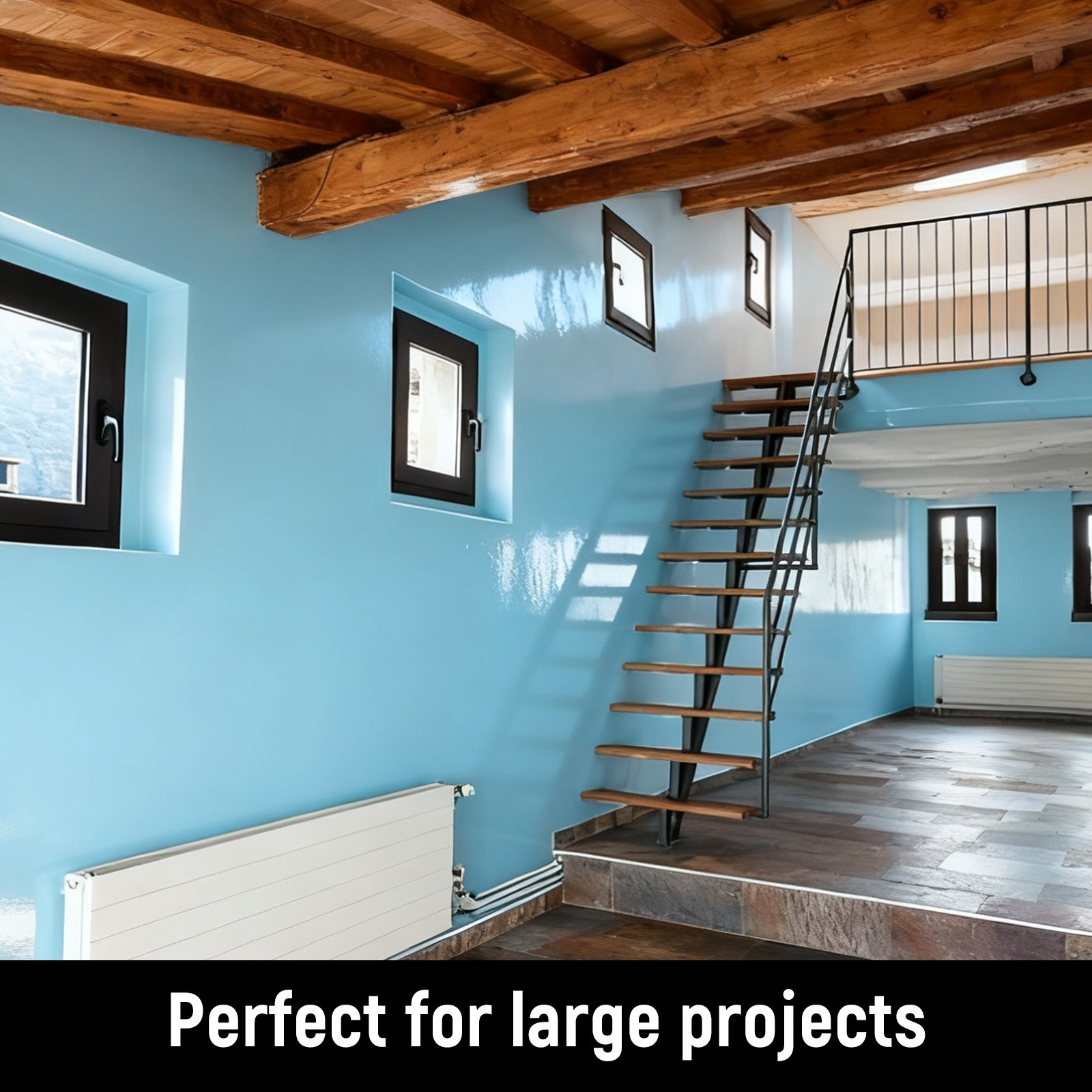 Epoxy Floor Paint Kit – Acrylic Concrete Coating for Garage Living Room 1 Gallon
