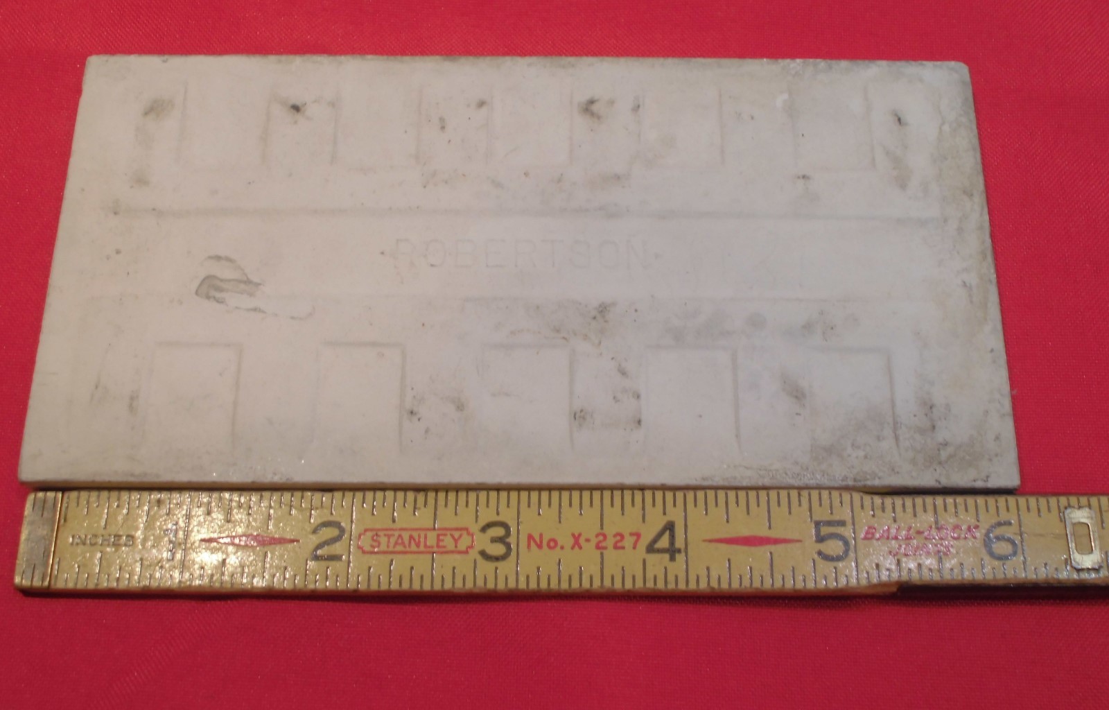 1 pc. Vintage *White* Subway Glossy Ceramic Tile 3″ X 6-1/16″ Robertson Co. NOS
