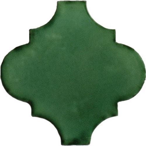 4×4 9 pcs Lantern Green Mexican Arabesque Clay Tile Handmade Talavera Backsplash