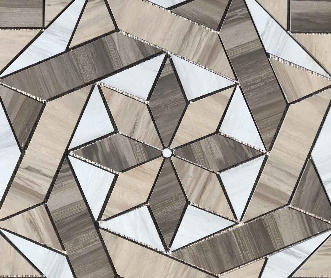 36″ x 36″ Tile Medallion Deco Mosaic Accent – Happy Floors Paint Stone series