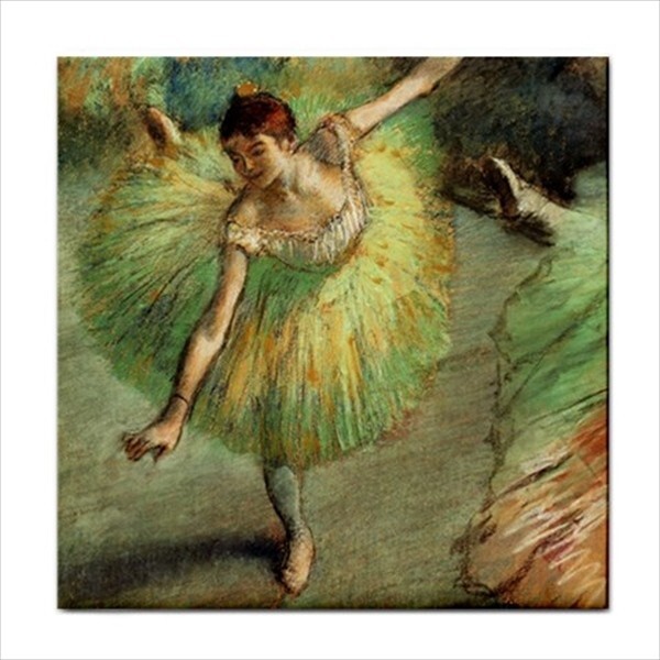 Ballet Dancer Ceramic Tile Set of 6 Backsplash Tiles Edgar Degas Art